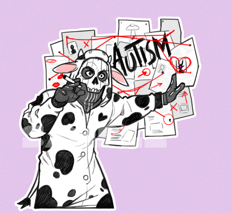 Autism cow sticker